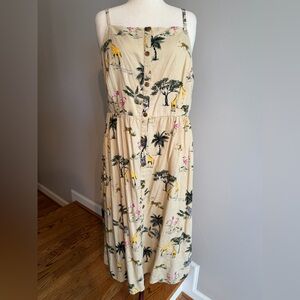 NWT Old Navy Safari Button-Front Midi Dress - Size XXL